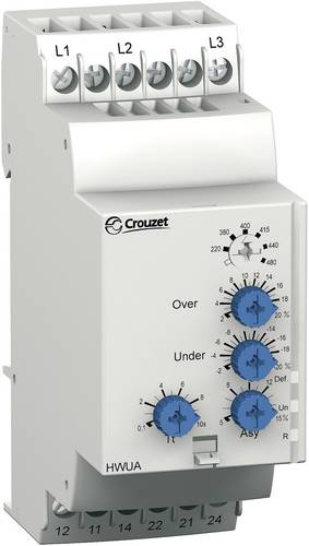 Crouzet Überwachungsrelais 208 - 480 V/AC 2 Wechsler HWUA 1St.