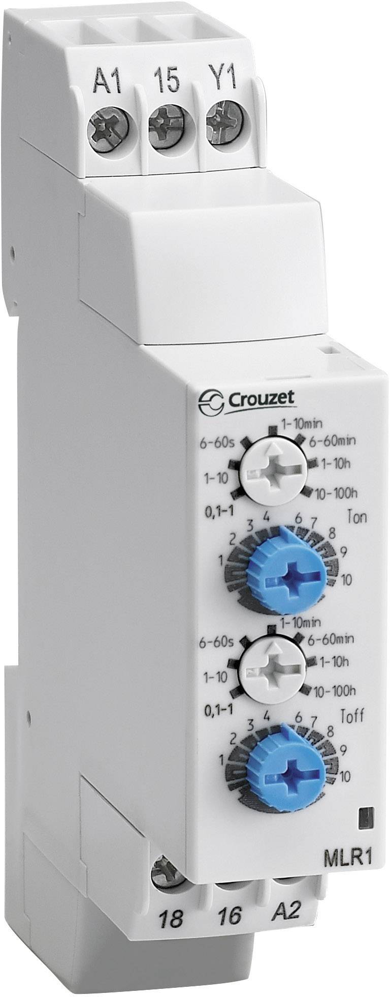 Crouzet 88827155 MLR1 Zeitrelais Multifunktional 1 St. Zeitbereich: 0.1 s - 100 h 1 Wechsler