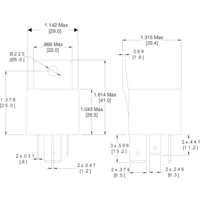 Zettler Electronics AZ979-1C-12D Kfz-Relais 12 V/DC 60A 1 Wechsler Zettler Electronics AZ979-1C-12D Kfz-Relais 12 V/DC 60A 1 Wechsler