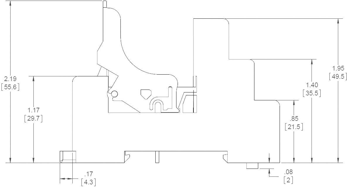 Crydom DRSED Relaissockel Passend für Serie (Relais): Crydom Serie ED (L x B x H) 71 x 15.5 x 49.5mm 1St.