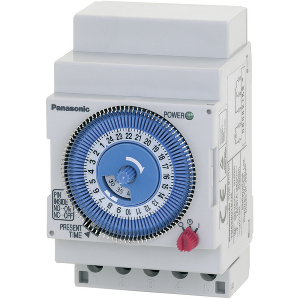 Panasonic Zeitschaltuhr für Hutschiene Betriebsspannung: 230 V/AC TB5590185NJ 1 Wechsler 16A 250 V/AC Tagesprogramm, Synchronmotor
