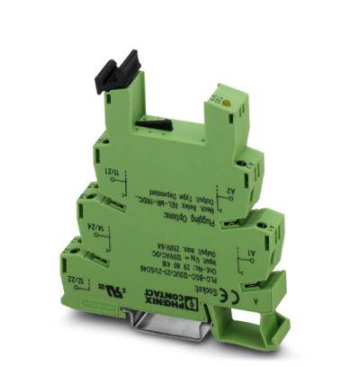 Grünes elektronisches Bauteil mit mehreren Anschlussklemmen, verwendet in elektrischen Schaltanlagen zur Stromverteilung oder Signalübertragung.