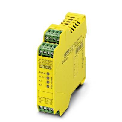 Phoenix Contact Sicherheitsrelais PSR-SPP- 24UC/ESM4/2X1/1X2 Betriebsspannung: 24 V/DC, 24 V/AC 2 Schließer (B x H x T) 22.5