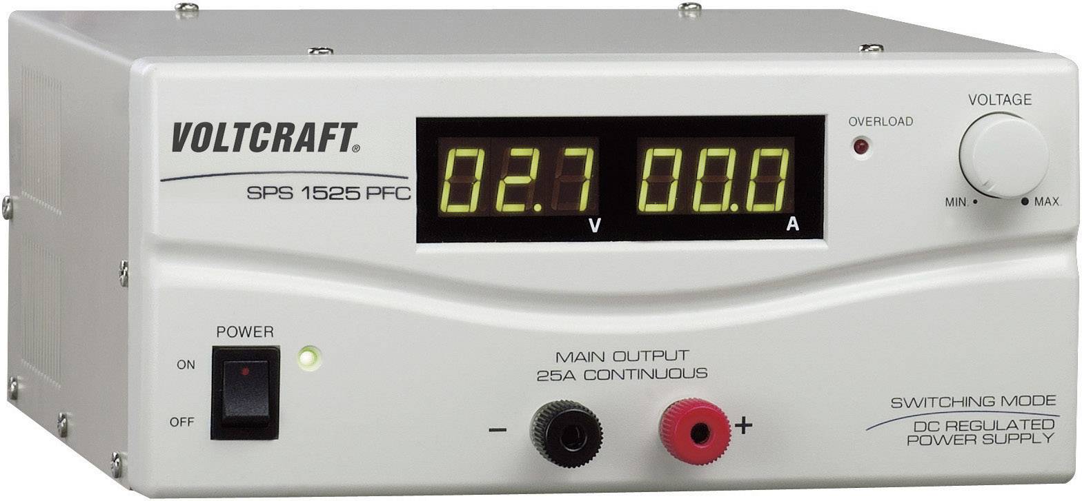 VOLTCRAFT SPS 1525PFC Labornetzgerät, einstellbar 3 - 15 V/DC 2 - 25A 375W Remote Anzahl Ausgänge 1 x