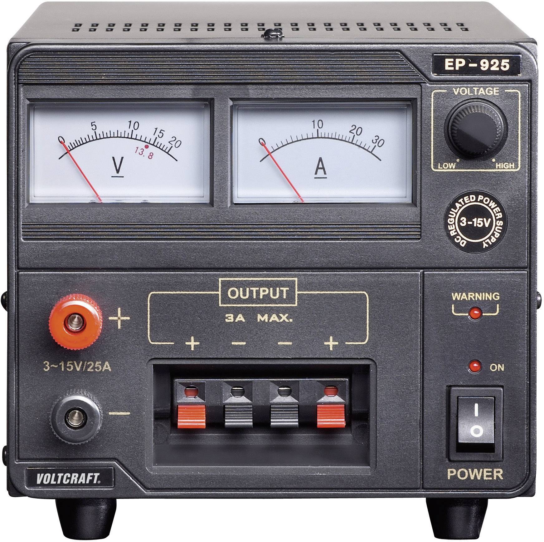VOLTCRAFT EP-925 Labornetzgerät, einstellbar 3 - 15 V/DC 2 - 25A 375W Anzahl Ausgänge 1 x