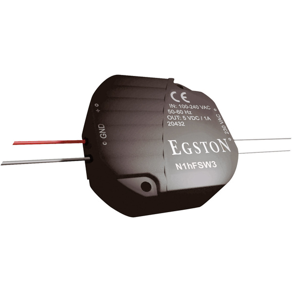 Egston N1hFSW3 12W 15V AC/DC-Einbaunetzteil 0.8A 12W 15 V/DC