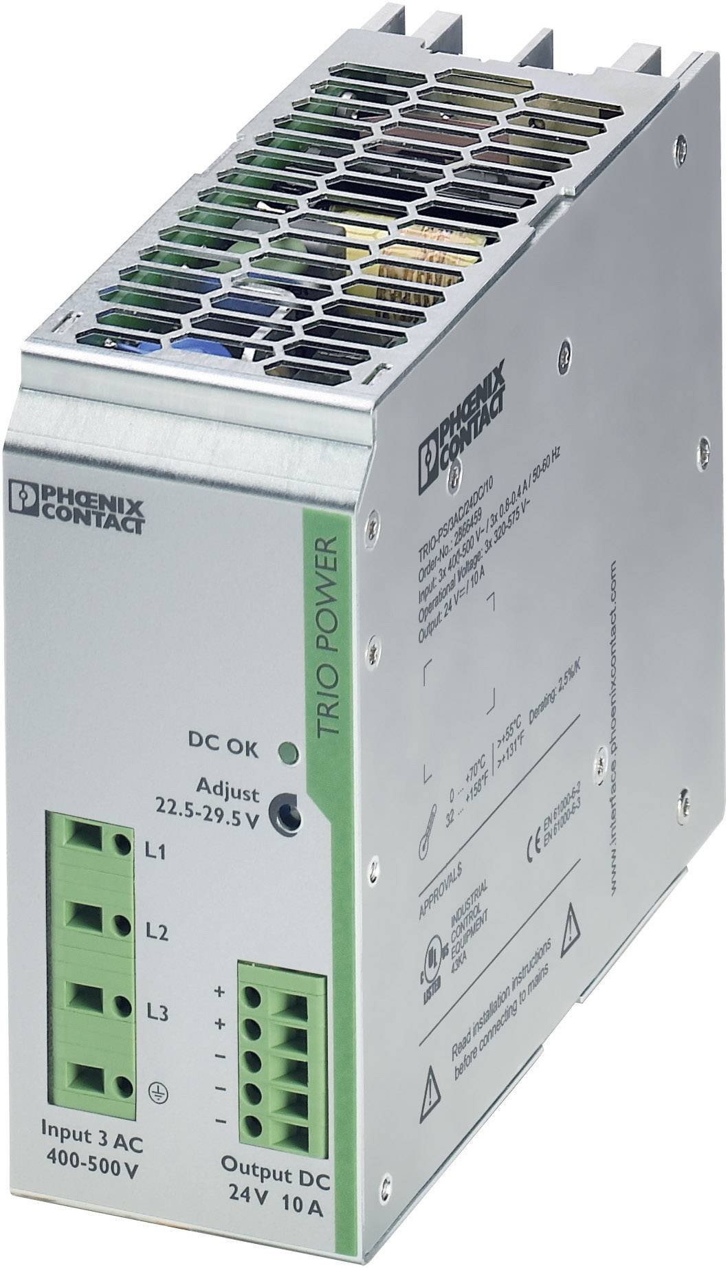 Phoenix Contact 2866459 Hutschienen-Netzteil (DIN-Rail) 24 V/DC 10 A 240 W Anzahl Ausgänge:1 x Inhalt 1 St.