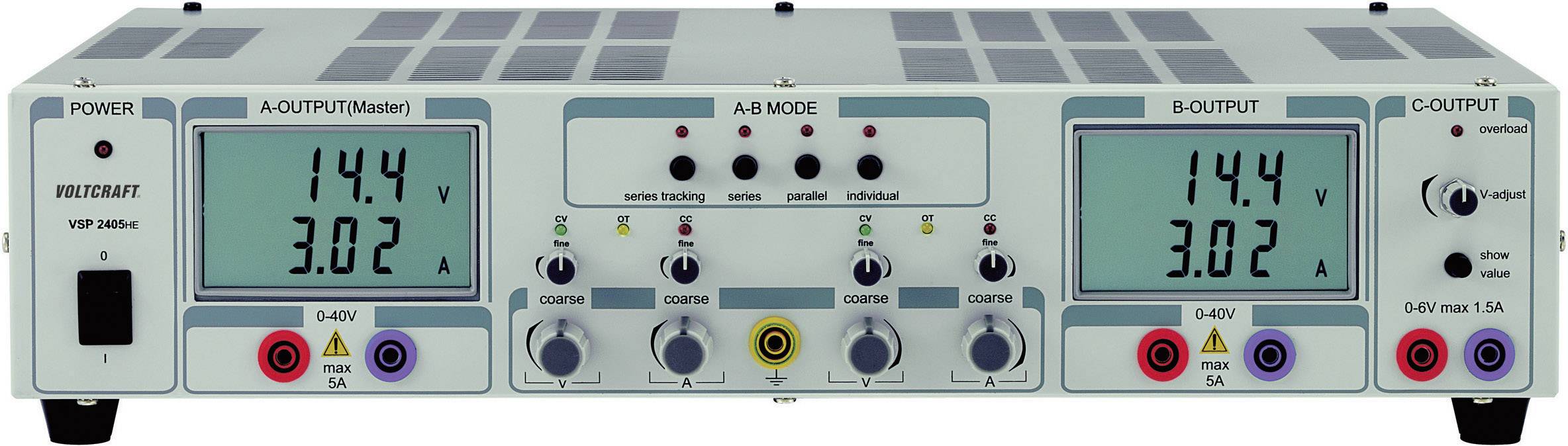 VOLTCRAFT VSP 2405 Labornetzgerät, einstellbar 0.1 - 40 V/DC 0 - 5A 409W Anzahl Ausgänge 3 x
