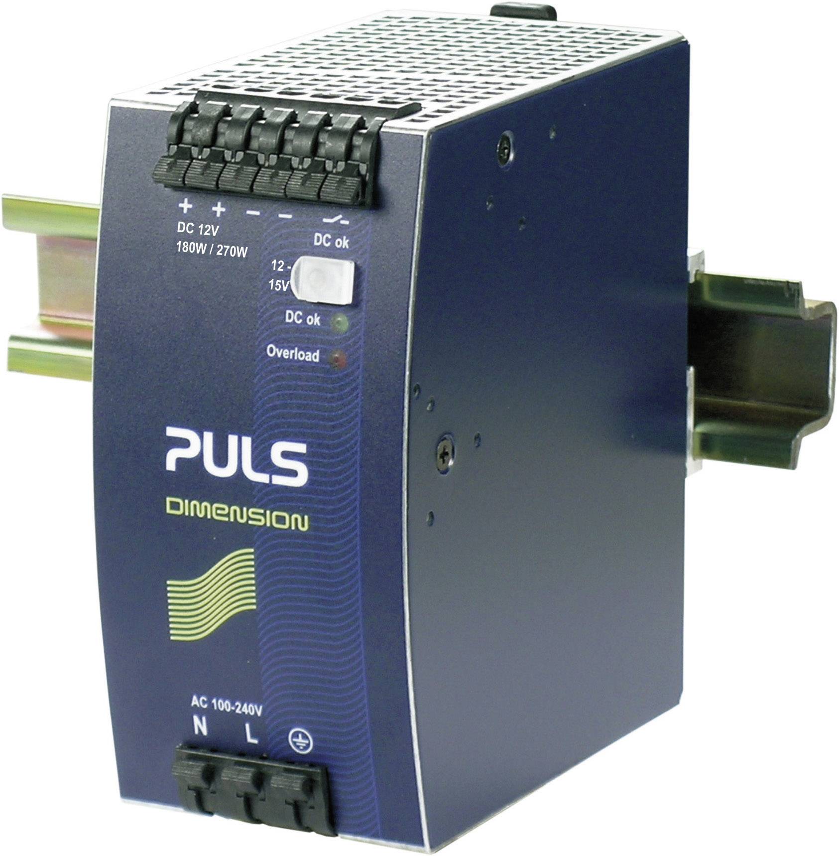 PULS QS10.121 Hutschienen-Netzteil (DIN-Rail) 12 V/DC 15A 180W Anzahl Ausgänge:1 x Inhalt 1St.
