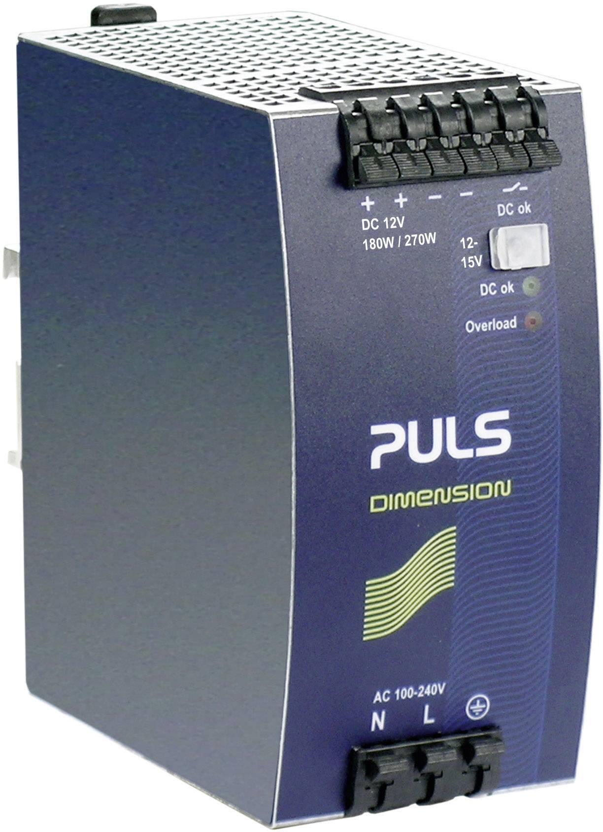 PULS QS10.121 Hutschienen-Netzteil (DIN-Rail) 12 V/DC 15A 180W Anzahl Ausgänge:1 x Inhalt 1St.