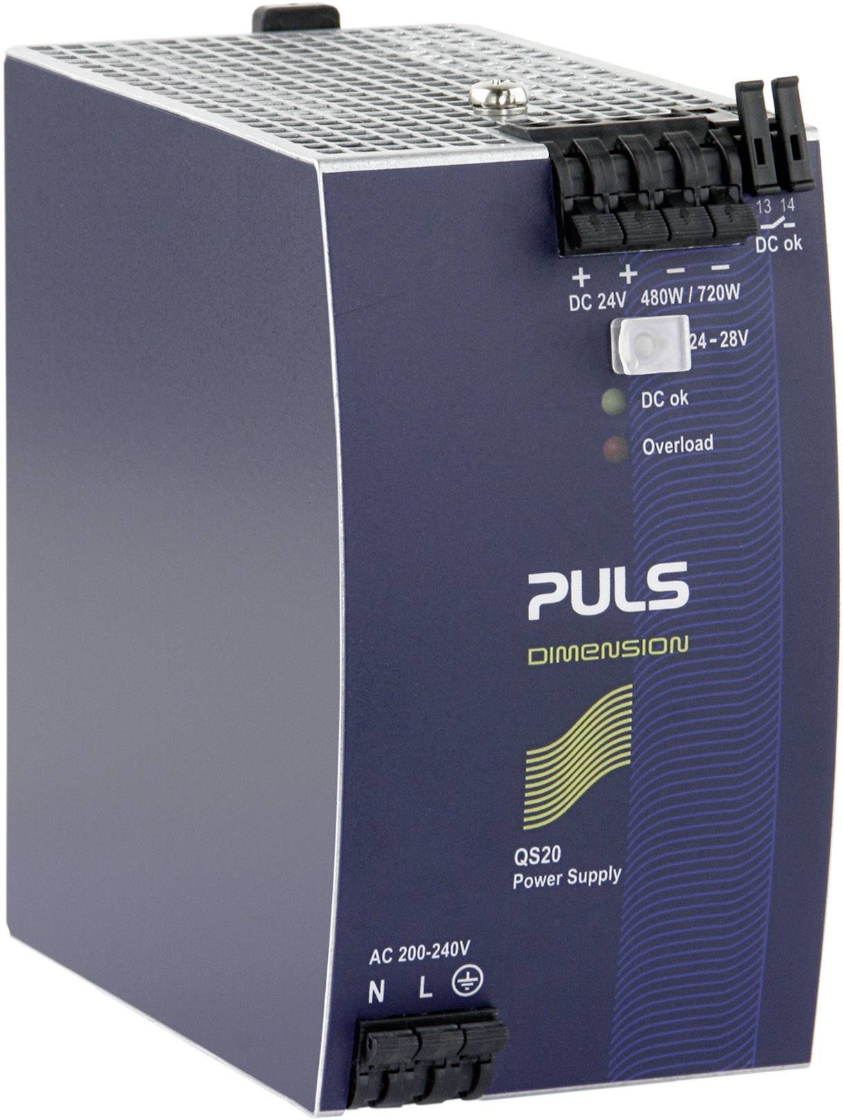 PULS QS20.244 Hutschienen-Netzteil (DIN-Rail) 24 V/DC 20A 480W Anzahl Ausgänge:1 x Inhalt 1St.