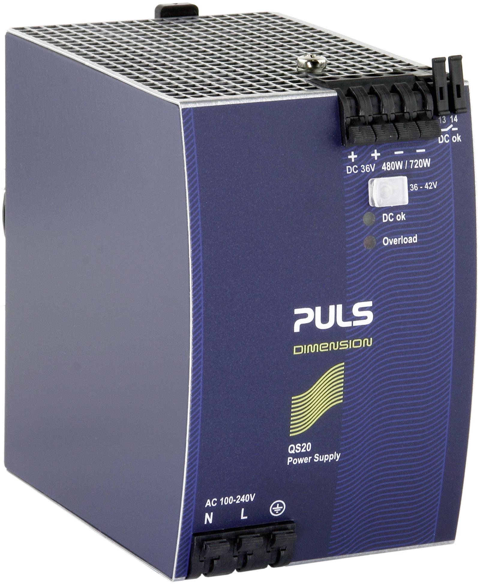 PULS QS20.361 Hutschienen-Netzteil (DIN-Rail) 36 V/DC 13 A 480 W Anzahl Ausgänge:1 x Inhalt 1 St.