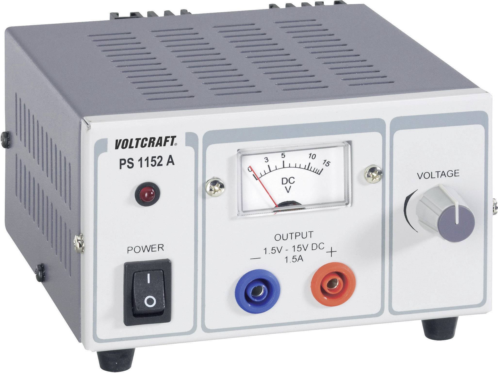 VOLTCRAFT Labornetzgerät, einstellbar PS-1152A 1.5 - 15 V/DC 1.5 - 1A 22.5W Anzahl Ausgänge 1 x