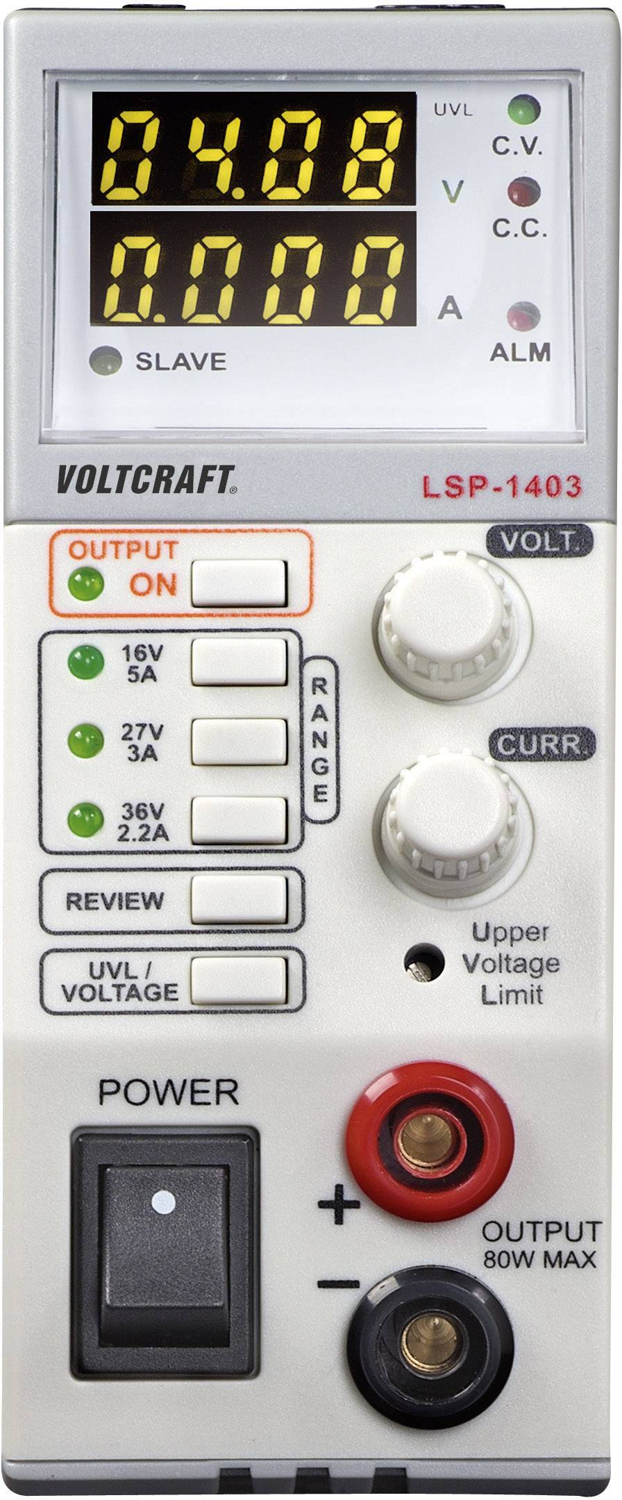 VOLTCRAFT LSP-1403 Labornetzgerät, einstellbar 0 - 36 V/DC 0 - 5A 80W Master/Slave-Funktion Anzahl Ausgänge 1 x