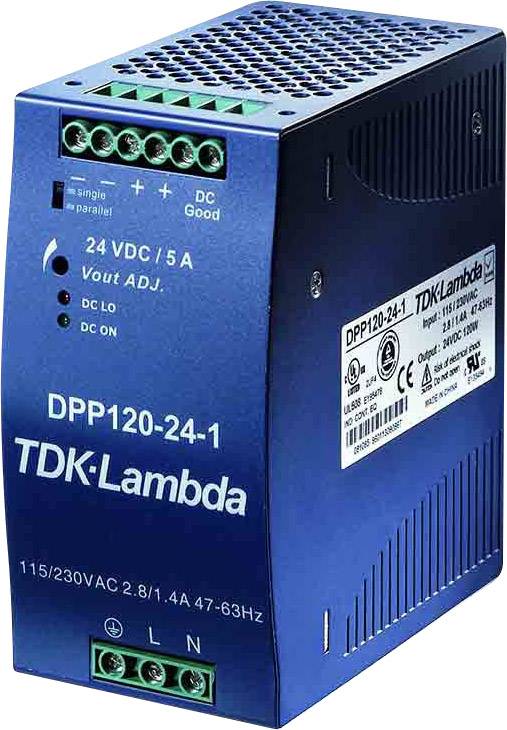 TDK-Lambda DPP120-24-1 Hutschienen-Netzteil (DIN-Rail) 24 V/DC 5A 120W Anzahl Ausgänge:1 x Inhalt 1St.