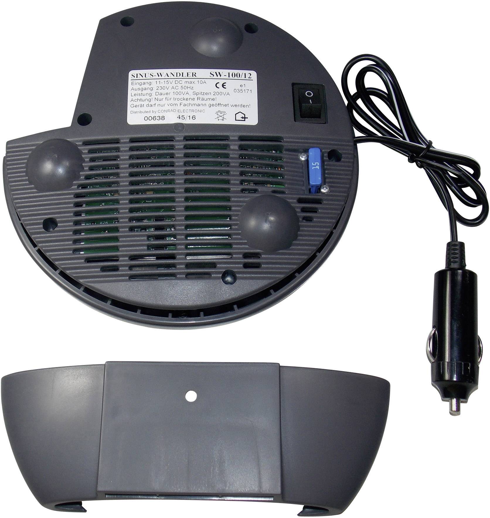 VOLTCRAFT Wechselrichter SW-100 12V 100W 12 V/DC - 230 V/AC Lüfterlos