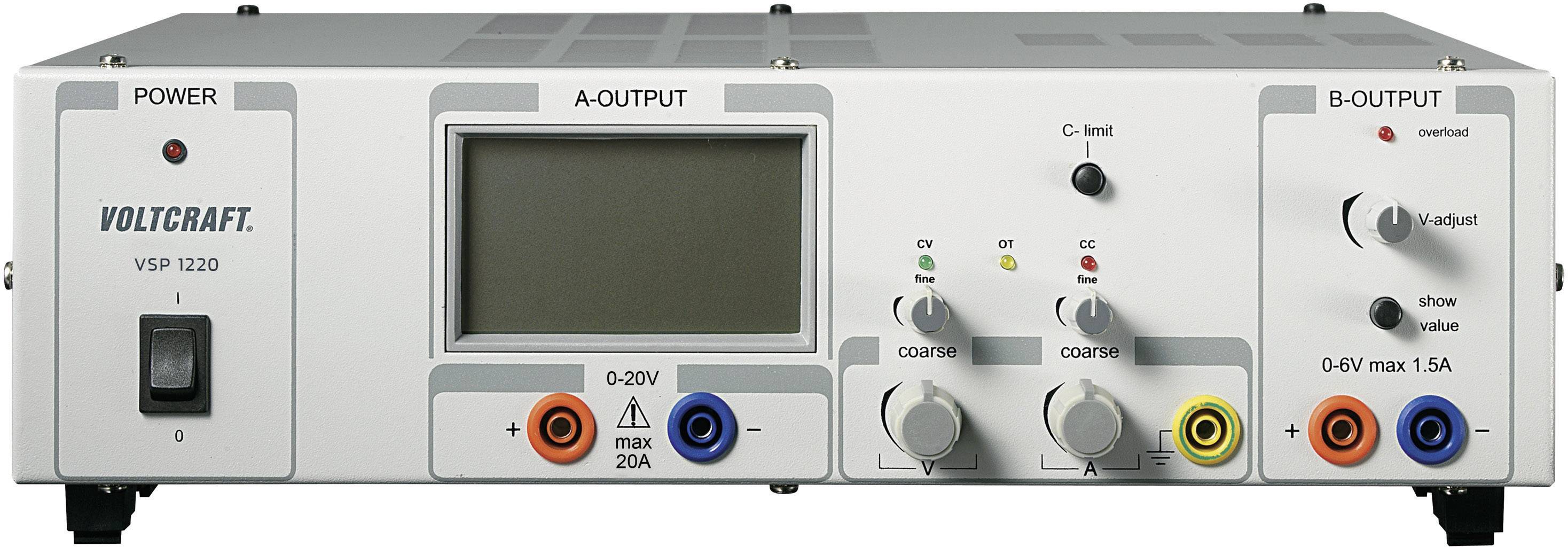 VOLTCRAFT VSP 1220 Labornetzgerät, einstellbar 0.1 - 20 V/DC 0 - 20A 409W Anzahl Ausgänge 2 x