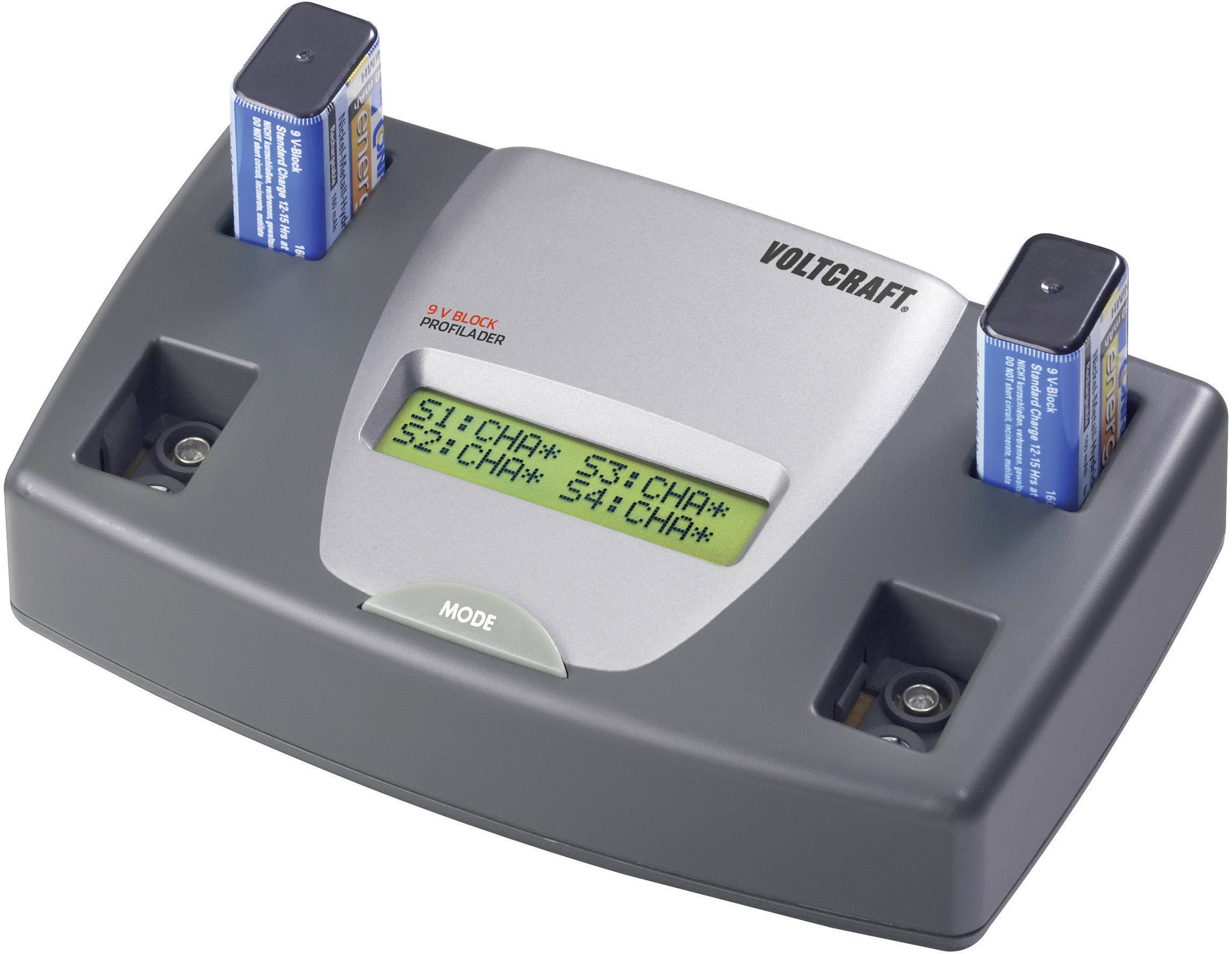 VOLTCRAFT 9V profilader Rundzellen-Ladegerät NiCd, NiMH 9 V Block