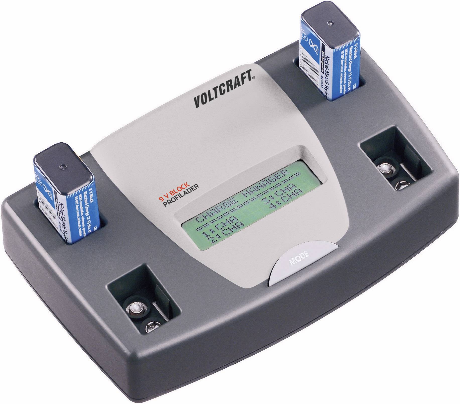 VOLTCRAFT 9V profilader Rundzellen-Ladegerät NiCd, NiMH 9 V Block