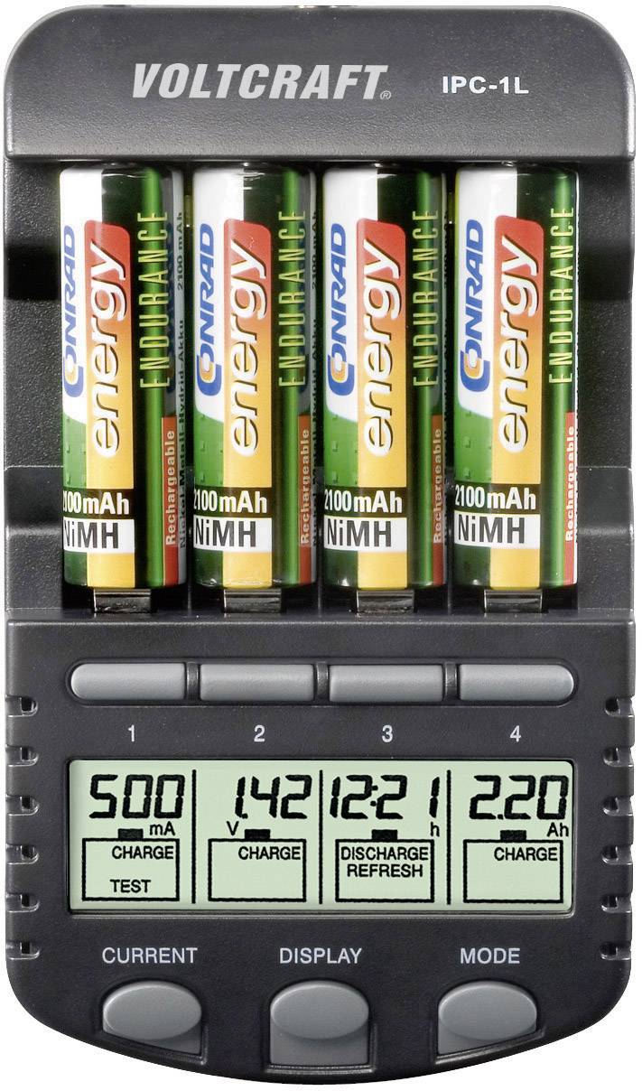 VOLTCRAFT IPC-1L Rundzellen-Ladegerät inkl. Akkus NiCd, NiMH Micro (AAA), Mignon (AA)