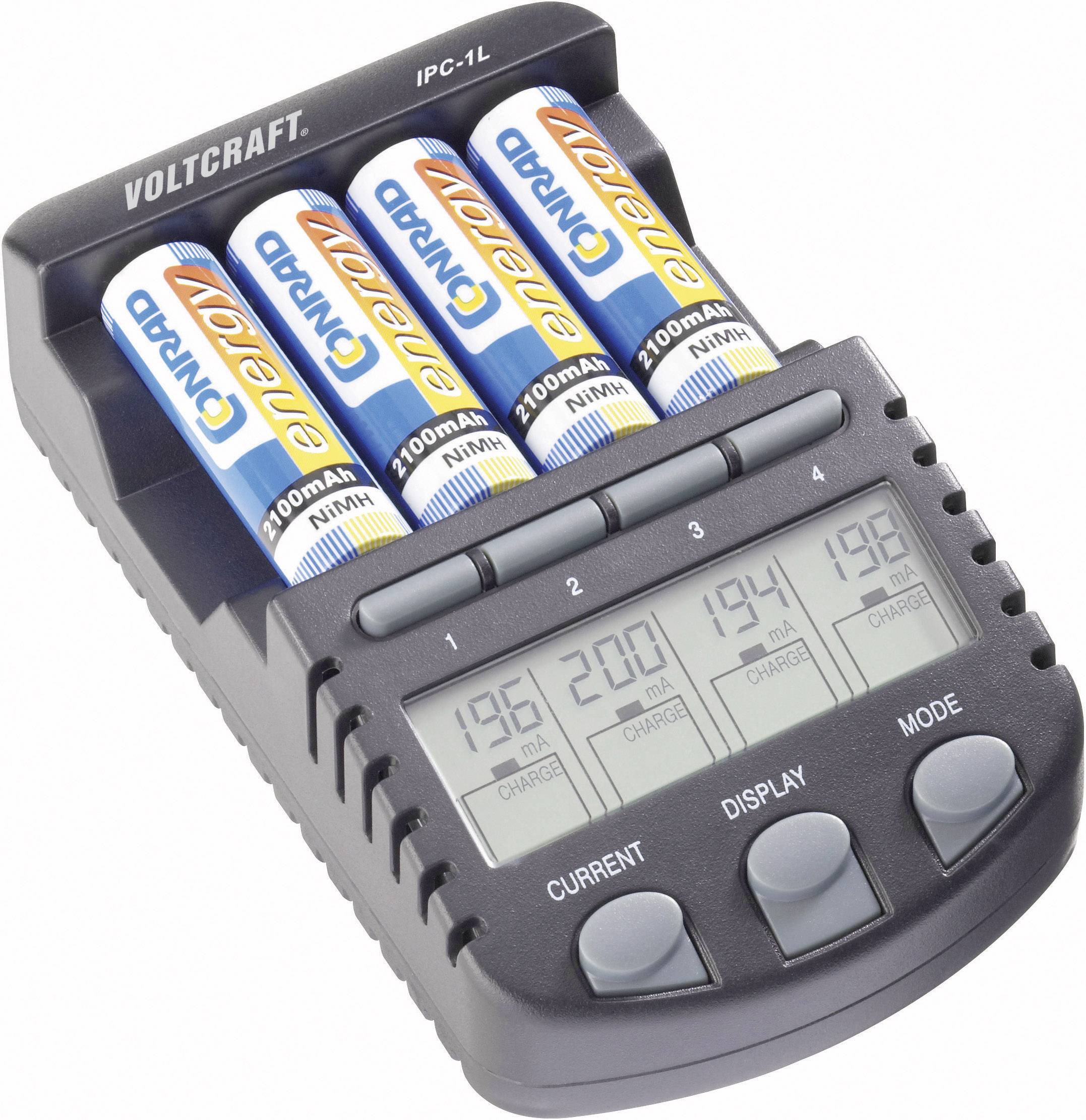 VOLTCRAFT IPC-1L Rundzellen-Ladegerät NiCd, NiMH Micro (AAA), Mignon (AA)