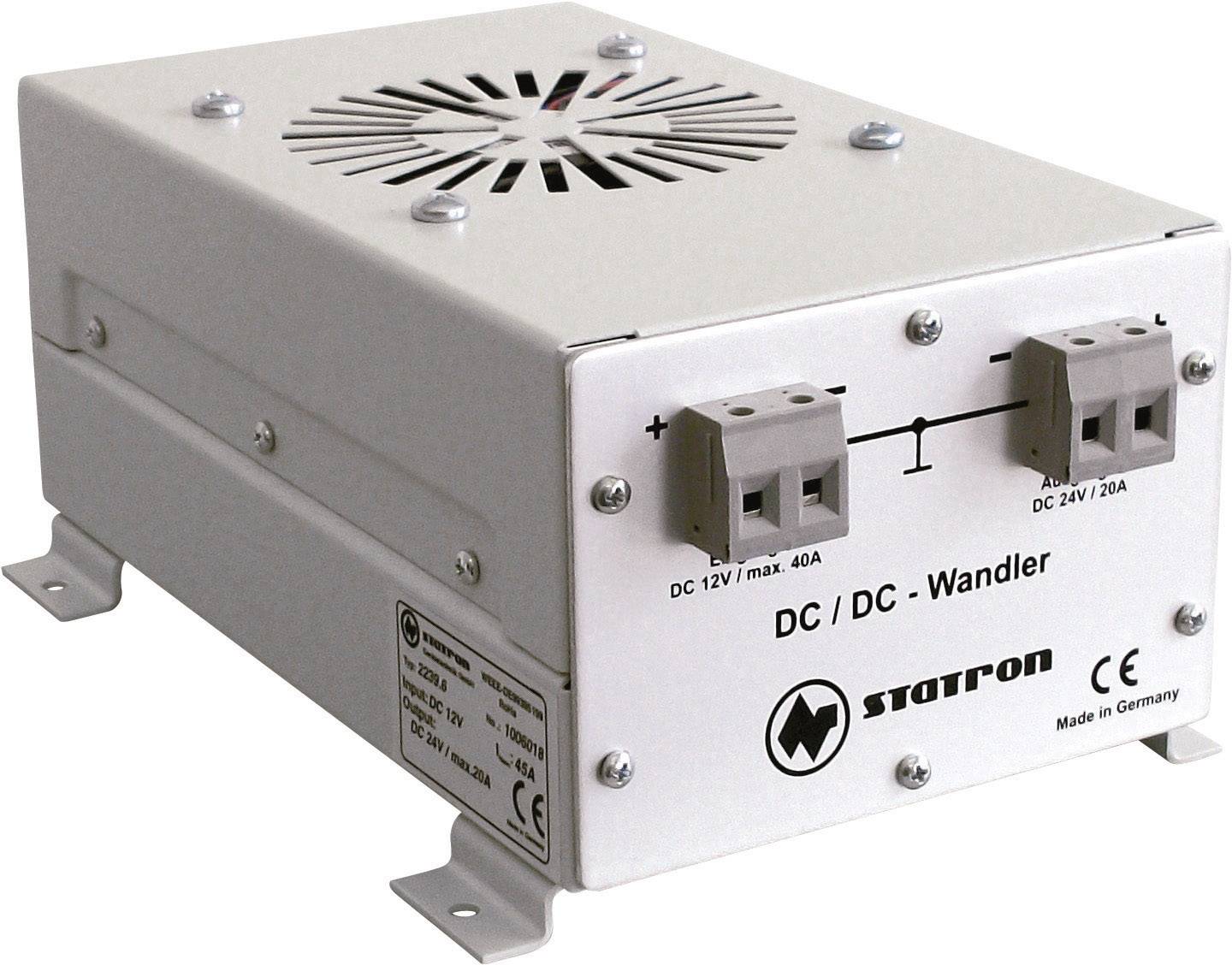 Statron 2239.6 DC/DC-Wandler 12 V/DC - 24 V/DC/20 A 480 W