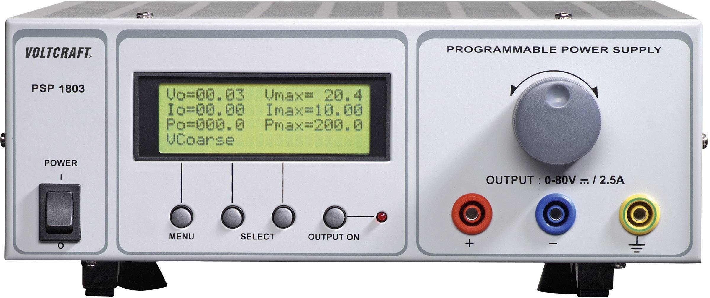 VOLTCRAFT PSP 1803 Labornetzgerät, einstellbar 0 - 80 V/DC 0 - 2.5A 200W RS-232 programmierbar Anzahl Ausgänge 1 x