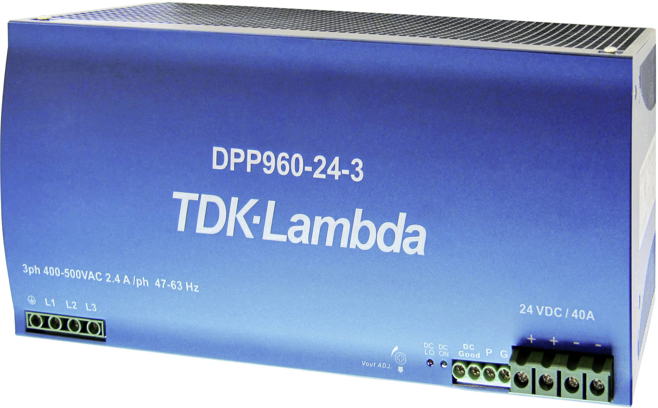 TDK-Lambda DPP960-24-3 Hutschienen-Netzteil (DIN-Rail) 24 V/DC 40A 960W Anzahl Ausgänge:1 x Inhalt 1St.