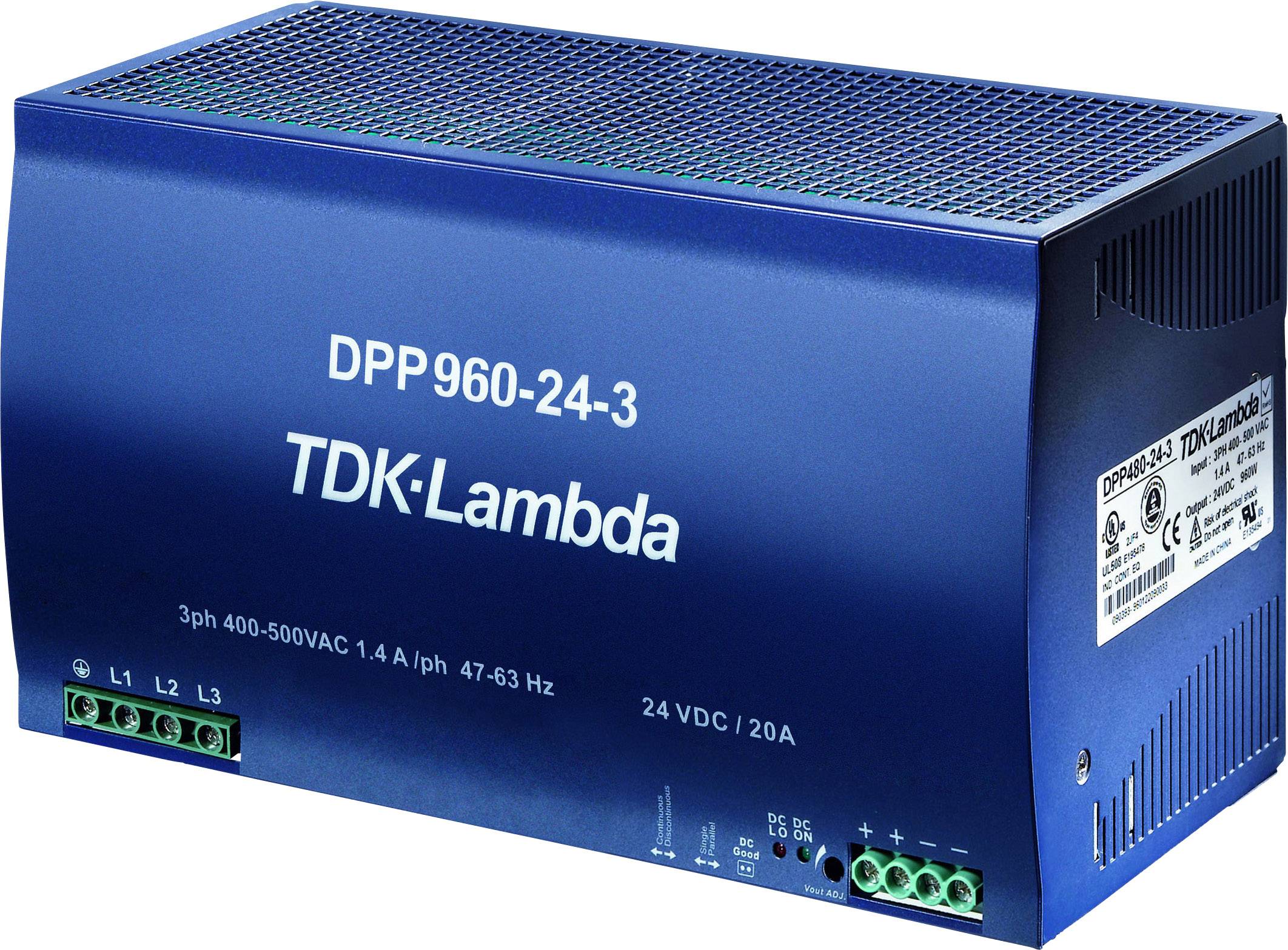 TDK-Lambda DPP960-48-3 Hutschienen-Netzteil (DIN-Rail) 48 V/DC 20 A 960 W Anzahl Ausgänge:1 x Inhal