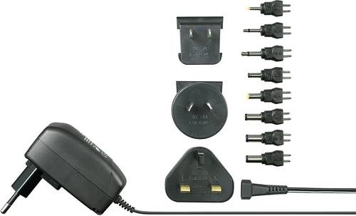 SPS12-7W Steckernetzteil, einstellbar 3 V/DC, 4.5 V/DC, 5 V/DC, 6 V/DC, 7.5 V/DC, 9 V/DC,