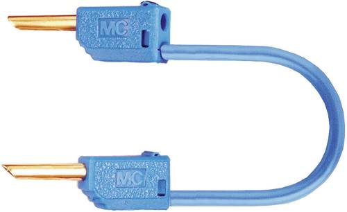 Stäubli LK2-F 60cm bl Messleitung [Lamellenstecker 2mm - Lamellenstecker 2 mm] 0.60m Blau