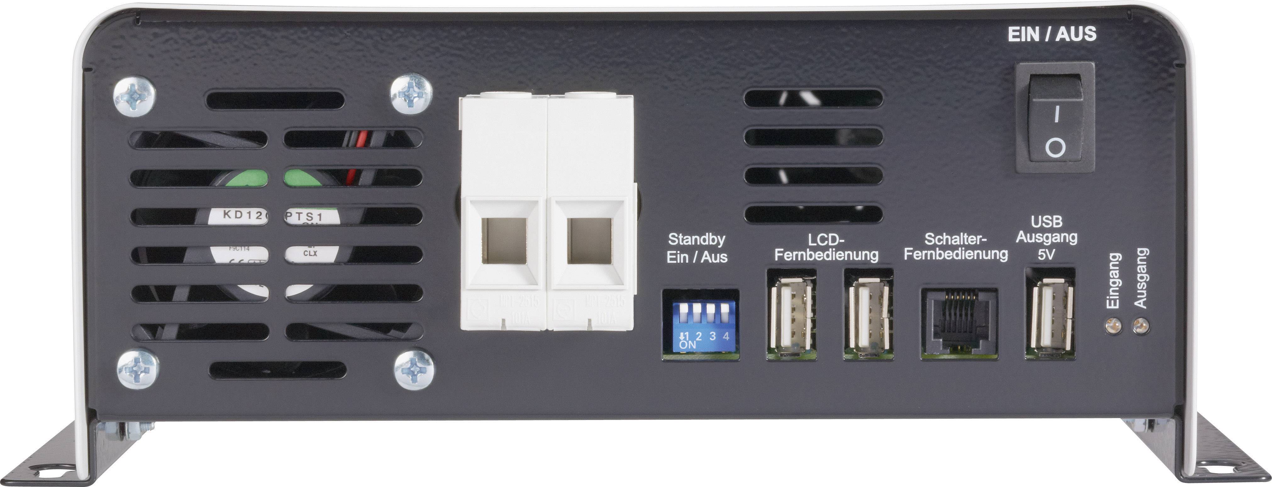 VOLTCRAFT Wechselrichter SWD-2000/12 2000W 12 V/DC - 230 V/AC Fernbedienbar