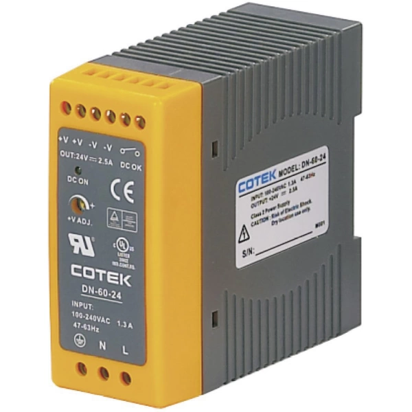 Cotek DN 60-48 Hutschienen-Netzteil (DIN-Rail) 48 V/DC 1.25 A 60 W Anzahl Ausgänge:1 x Inhalt 1 St. Cotek DN 60-48 Hutschienen-Netzteil (DIN-Rail) 48 V/DC 1.25 A 60 W Anzahl Ausgänge:1 x Inhalt 1 St.