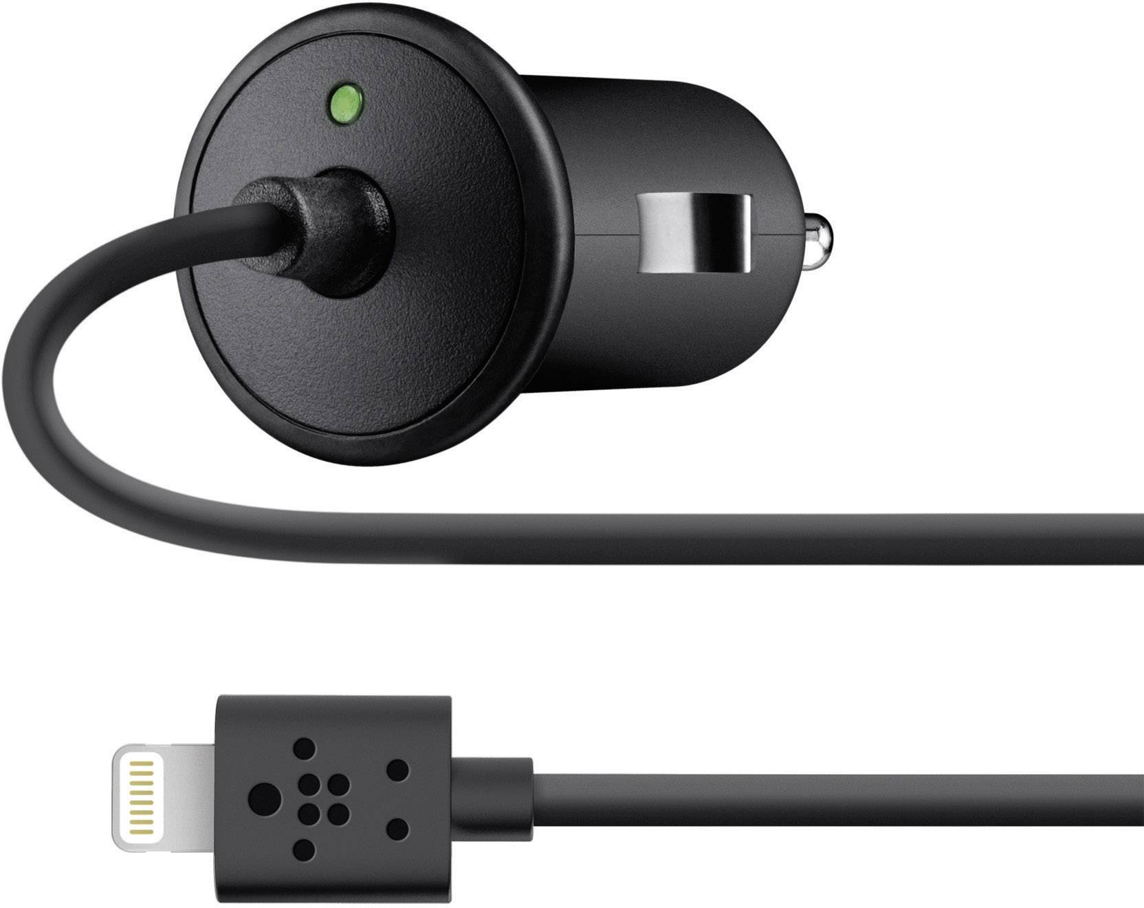 Belkin F8J075btBLK iPad/iPhone/iPod Ladegerät KFZ Ausgangsstrom (max.) 2100 mA Apple Lightning-Stecker Anzahl Ausgänge: 1 x