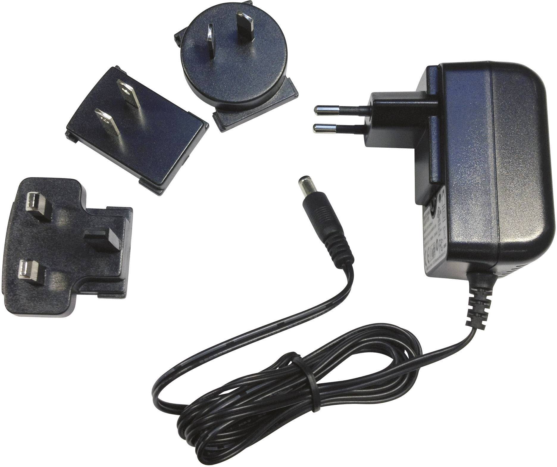 Dehner Elektronik ZDD 120100m-N Steckernetzteil, Festspannung 12 V/DC 1000mA 12W Stabilisiert, mit USA-Adapter, mit UK-Adapter