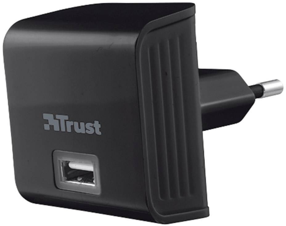 Trust Wall Charger with USB port - 12W USB Ladegerät USB Schwarz Steckdose