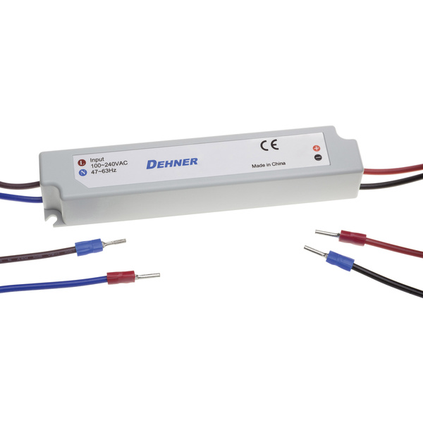 Dehner Elektronik LED-12V12W-IP67 LED-Trafo Konstantspannung 12W 0 - 1A 12 V/DC nicht dimmbar, Überlastschutz