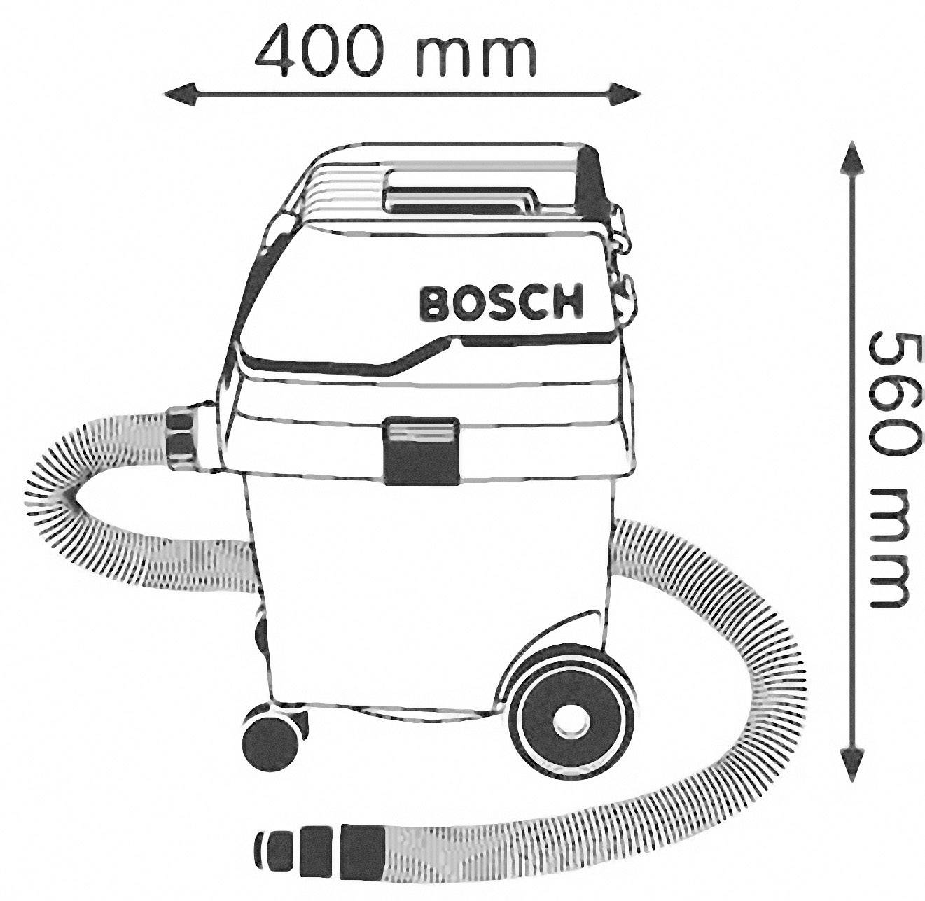 Bosch Professional GAS 25 L SFC 0601979103 Nass-/Trockensauger 1200 W 25 l halbautomatische Filterreinigung, Staubklasse L zertifiziert
