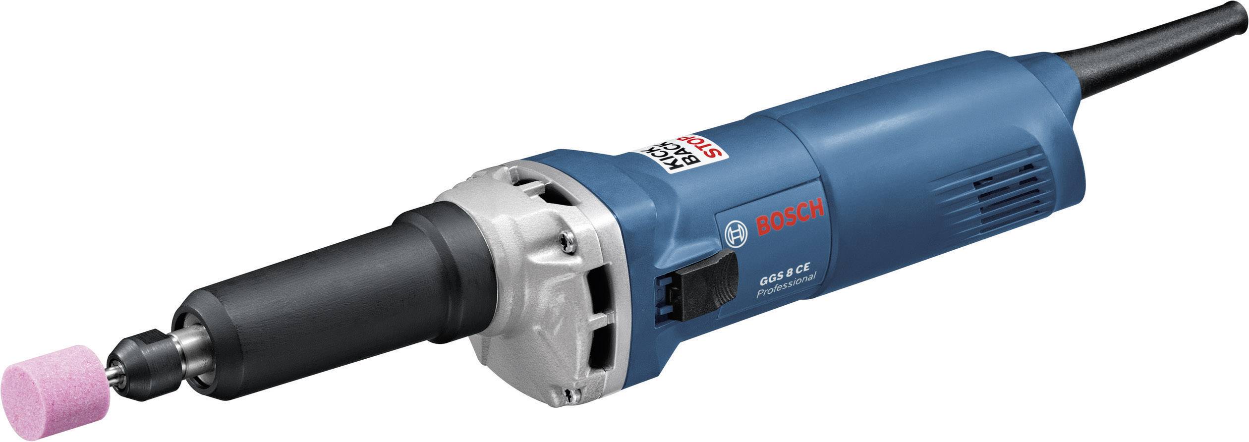 Elektrischer Dremel mit blauem Griff und rosa Schleifkopf.