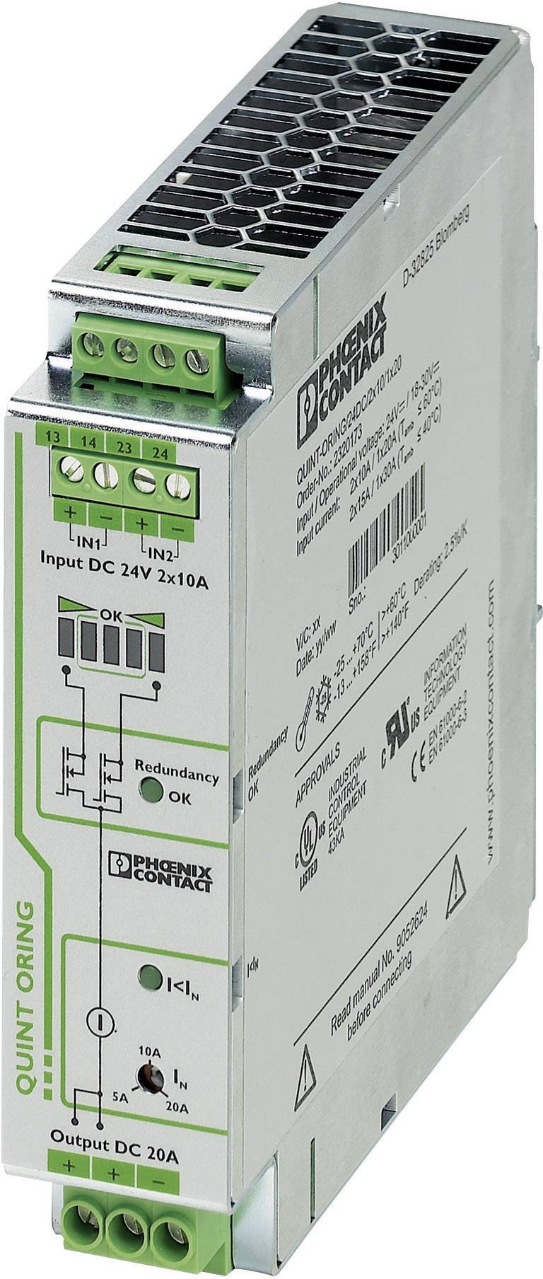 Phoenix Contact 2320173 Hutschienen-Redundanz-Modul (DIN-Rail) 20 A Anzahl Ausgänge: 1 x