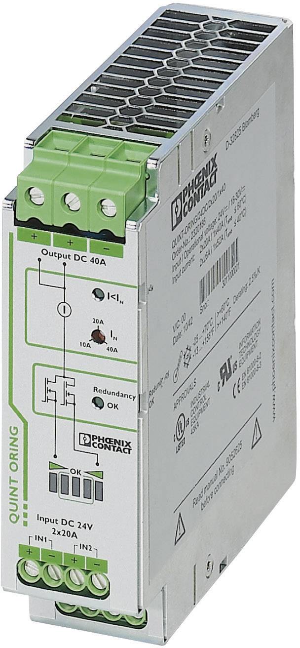 Phoenix Contact 2320186 Hutschienen-Redundanz-Modul (DIN-Rail) 40 A Anzahl Ausgänge: 1 x