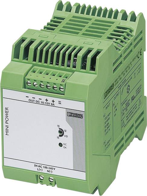 Phoenix Contact MINI-PS-100-240AC/10-15DC/8 Hutschienen-Netzteil (DIN-Rail) 8 A 96 W 1 x
