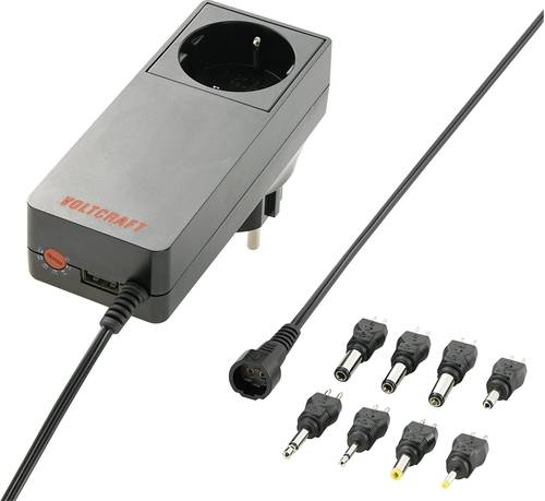 PLUG-18W Steckernetzteil, einstellbar 5 V/DC, 6 V/DC, 9 V/DC, 12 V/DC, 15 V/DC, 18 V/DC, 2
