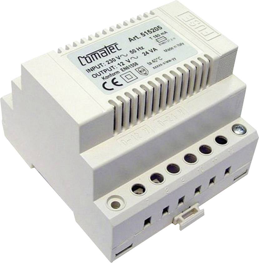 Comatec TRAFO 24VA 12V Hutschienen-Netzteil (DIN-Rail) 12 V/AC 2 A 24 VA Inhalt 1 St.