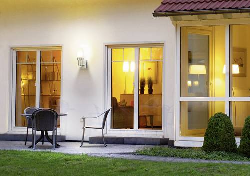 LPL 14831 014831 Solar-Außenwandleuchte mit Bewegungsmelder 3W Edelstahl