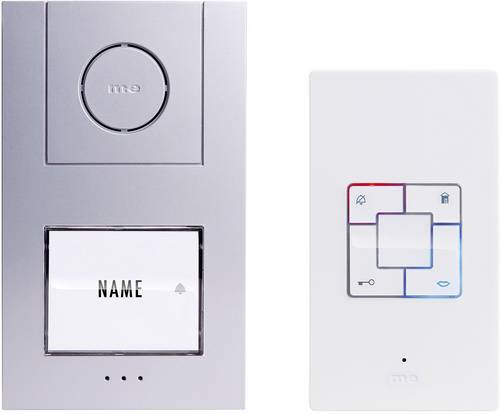 M-e modern-electronics Vistus AD 4010 Türsprechanlage Kabelgebunden Komplett-Set 1 Familienhaus Sil