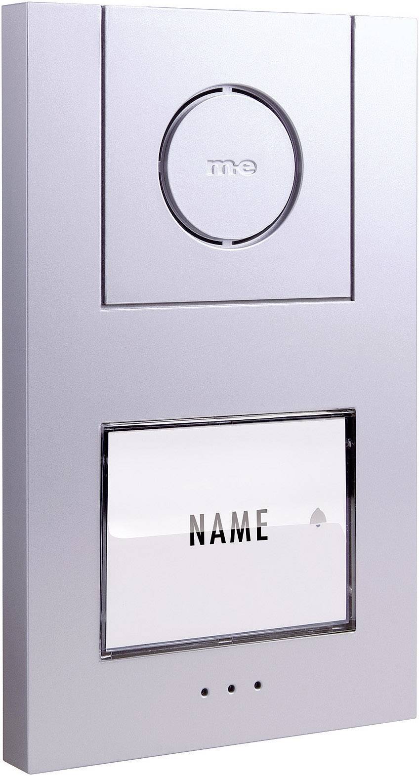 M-e modern-electronics Vistus AD 4010 Türsprechanlage Kabelgebunden Komplett-Set 1 Familienhaus Silber, Weiß