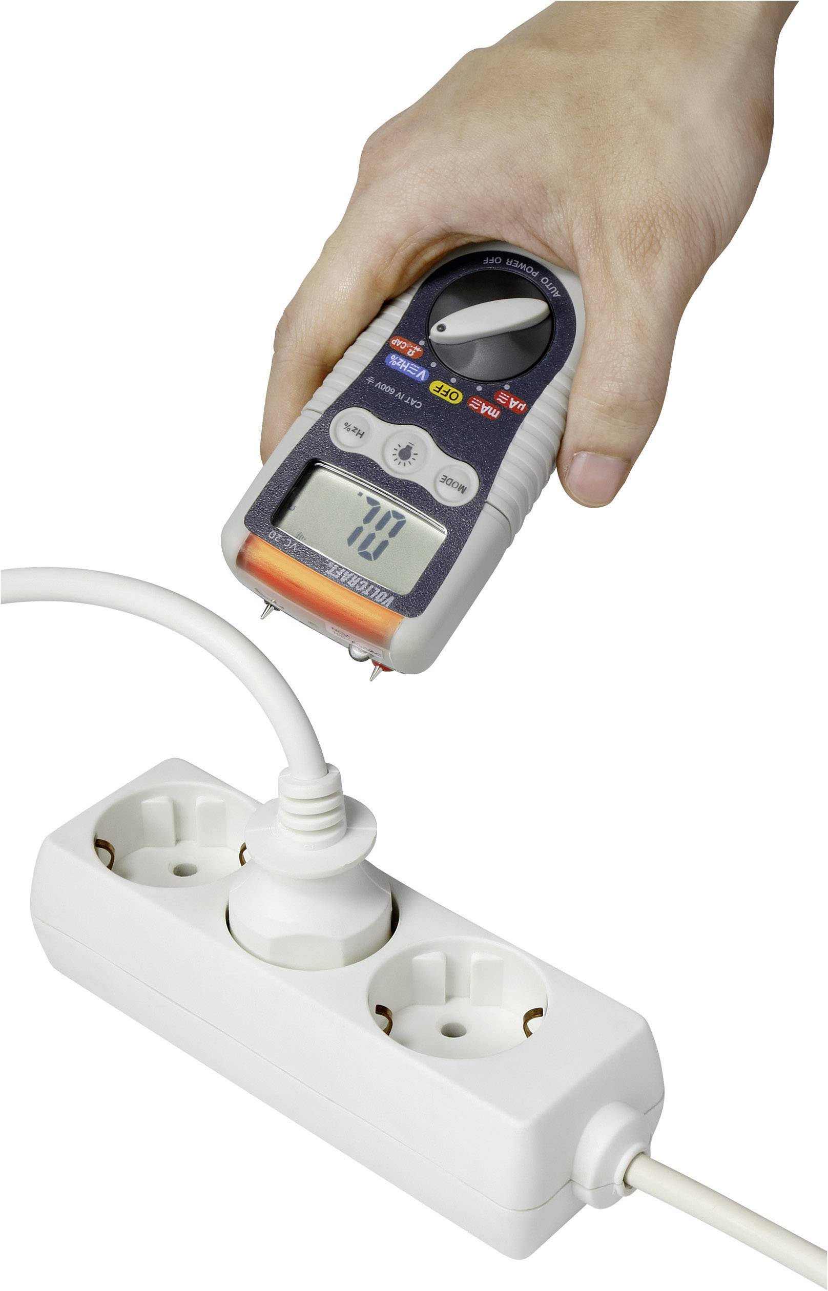 VOLTCRAFT VC-20 Hand-Multimeter digital Spritzwassergeschützt (IP54) CAT III 1000 V, CAT IV 600V Anzeige (Counts): 4000