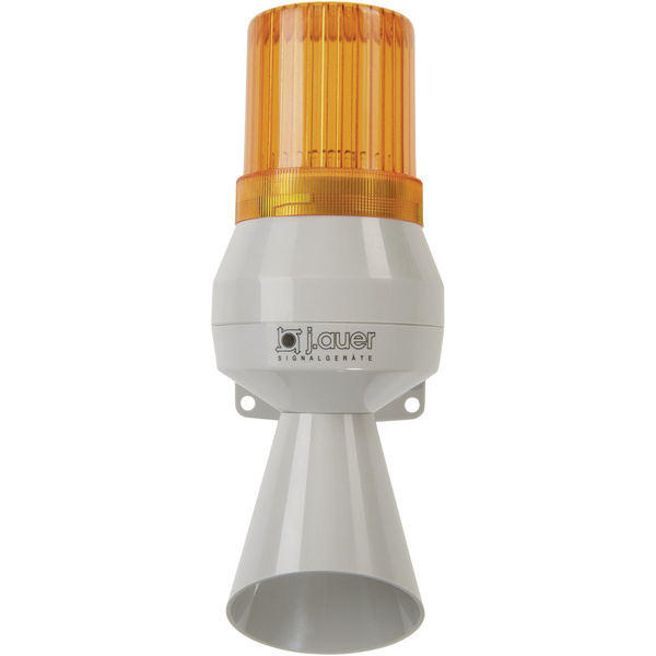 Auer Signalgeräte Kombi-Signalgeber KLF Orange Blitzlicht, Einzelton 230 V/AC