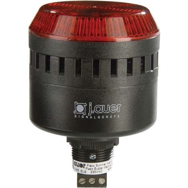 Auer Signalgeräte Kombi-Signalgeber LED ELG Rot Dauerlicht, Blinklicht 230 V/AC